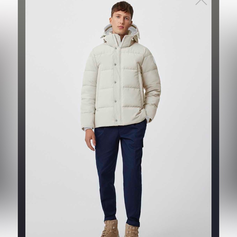 Canada Goose Wyndham Parka Humanature Men Medium- Greige/white - Picture 9 of 9